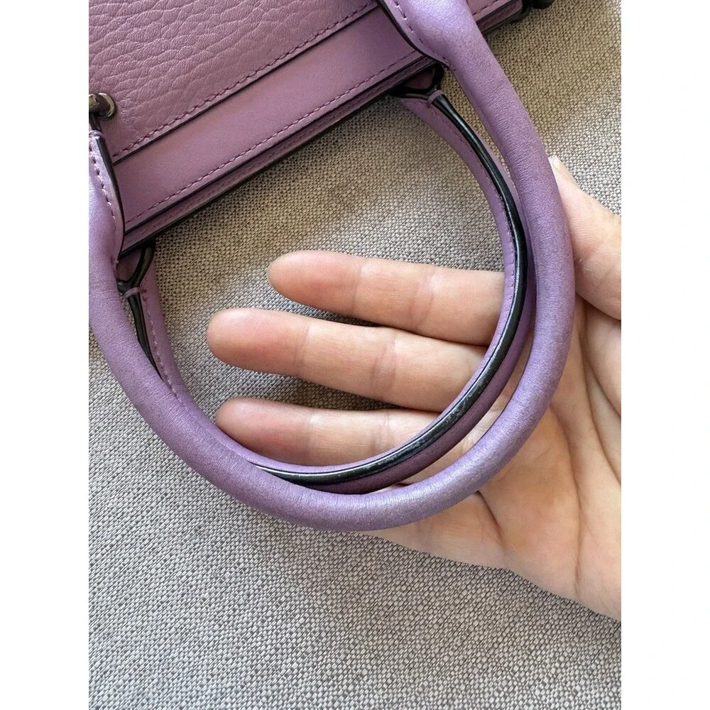 COACH Mini Swagger 21 Orchid Leather W/ Willow Floral Crossbody Limited edition